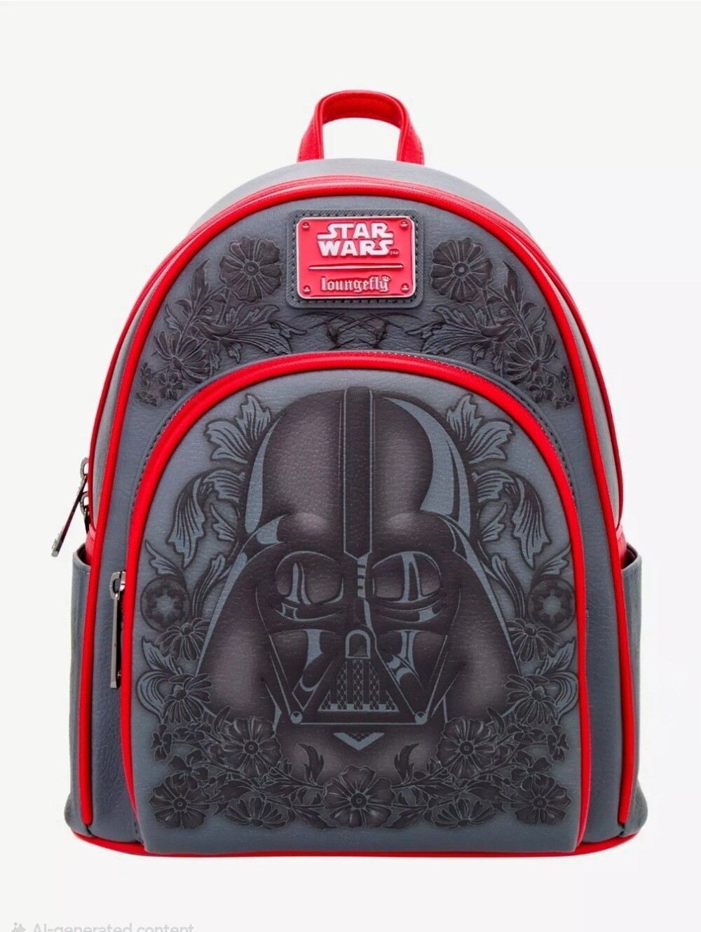 Loungefly Star Wars Darth Vader Embossed Floral Mini Backpack NWT - Picture 1 of 4